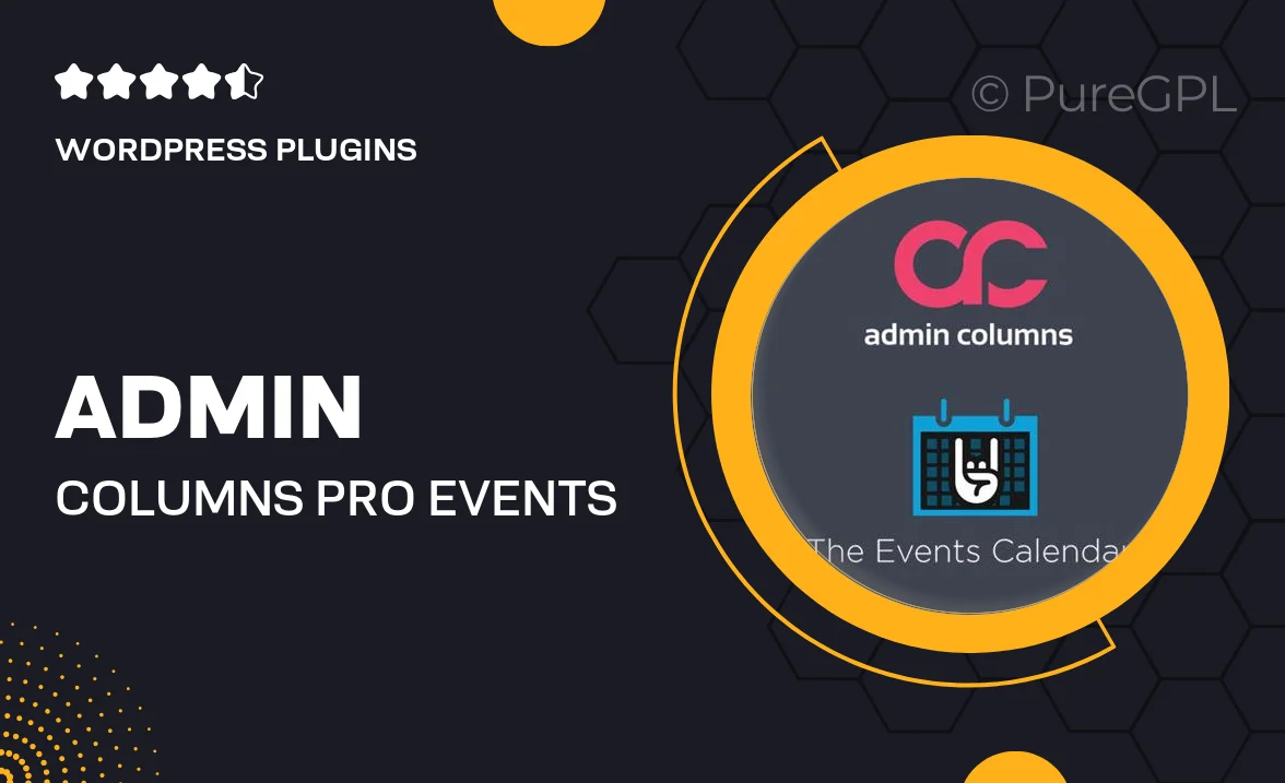 Admin Columns Pro Events Calendar