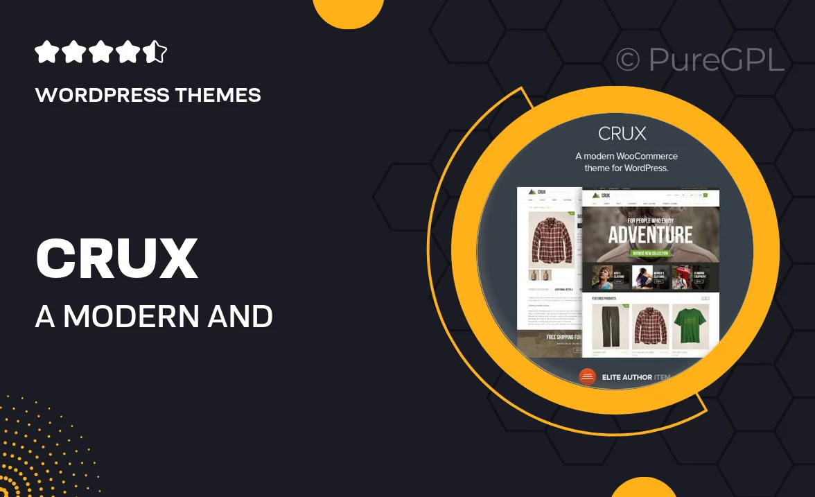 Crux – A modern and lightweight WooCommerce theme