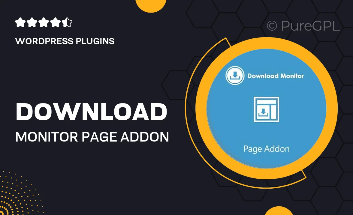 Download Monitor Page Addon