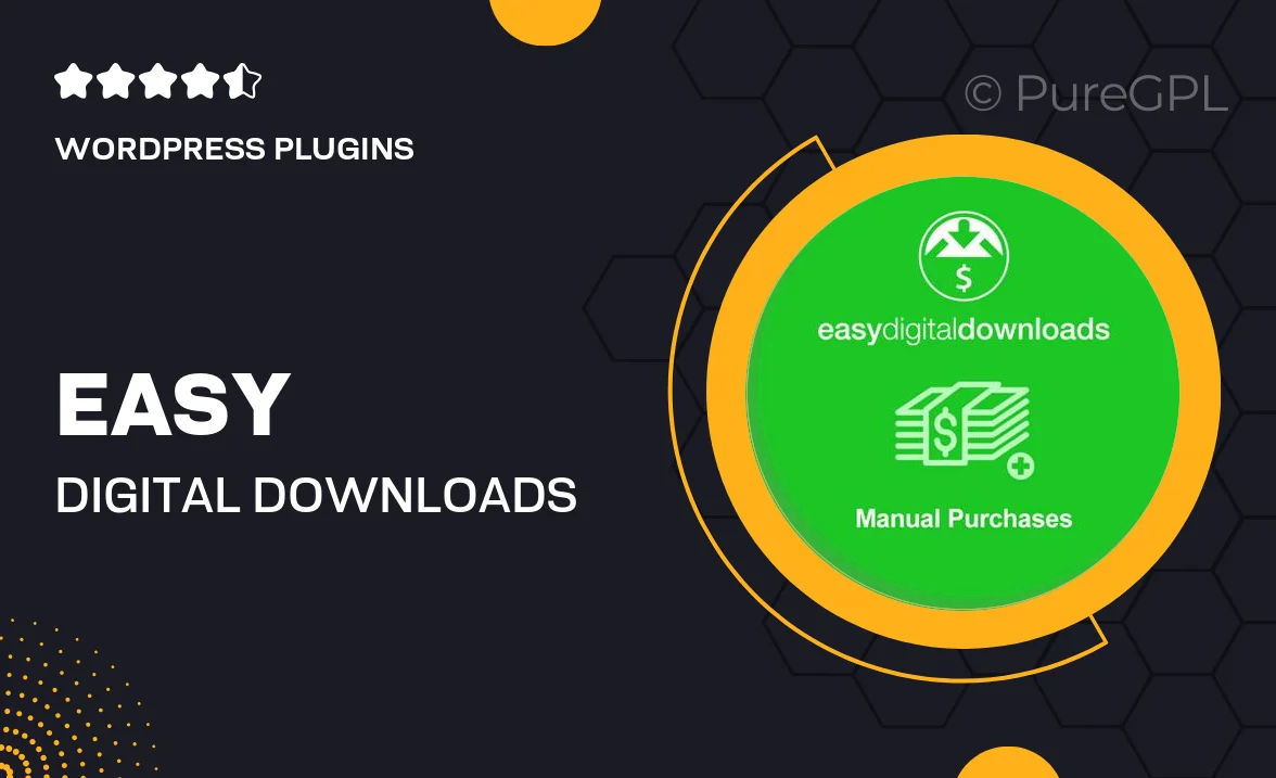 Easy Digital Downloads Manual Purchases