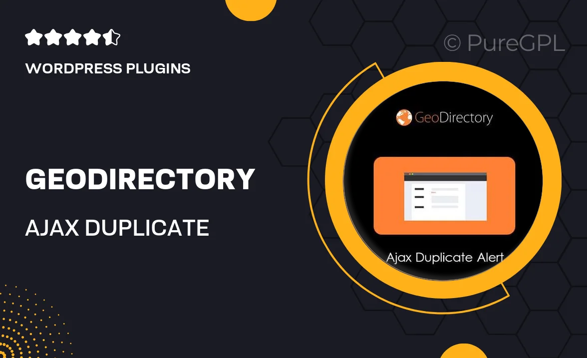 GeoDirectory Ajax Duplicate Alert