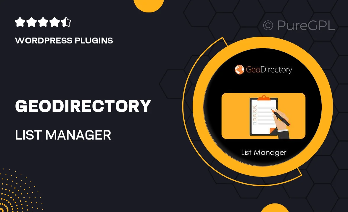 GeoDirectory List Manager