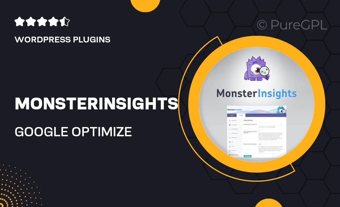 MonsterInsights – Google Optimize Addon