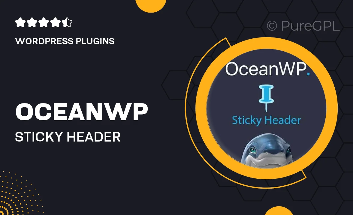 OceanWP Sticky Header