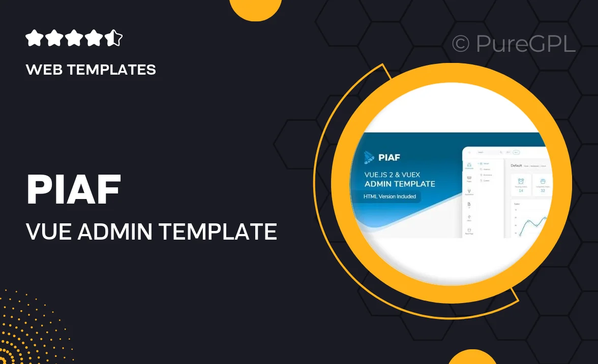 Piaf – Vue Admin Template