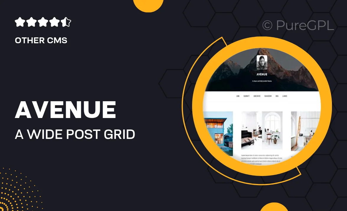 Avenue – A wide post Grid Tumblr Theme