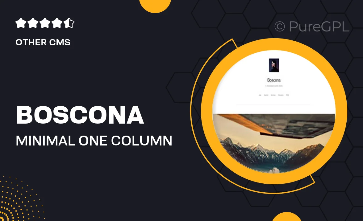 Boscona – Minimal One Column Tumblr Theme