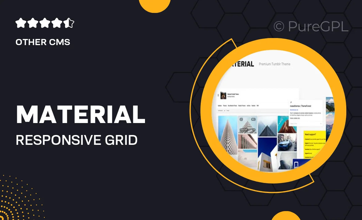 Material | Responsive, Grid Tumblr Theme