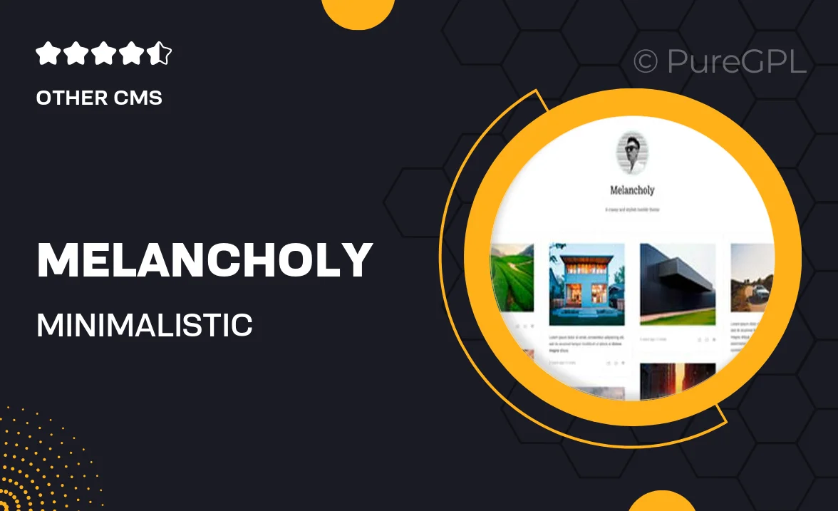 Melancholy – Minimalistic Fullscreen Tumblr Theme