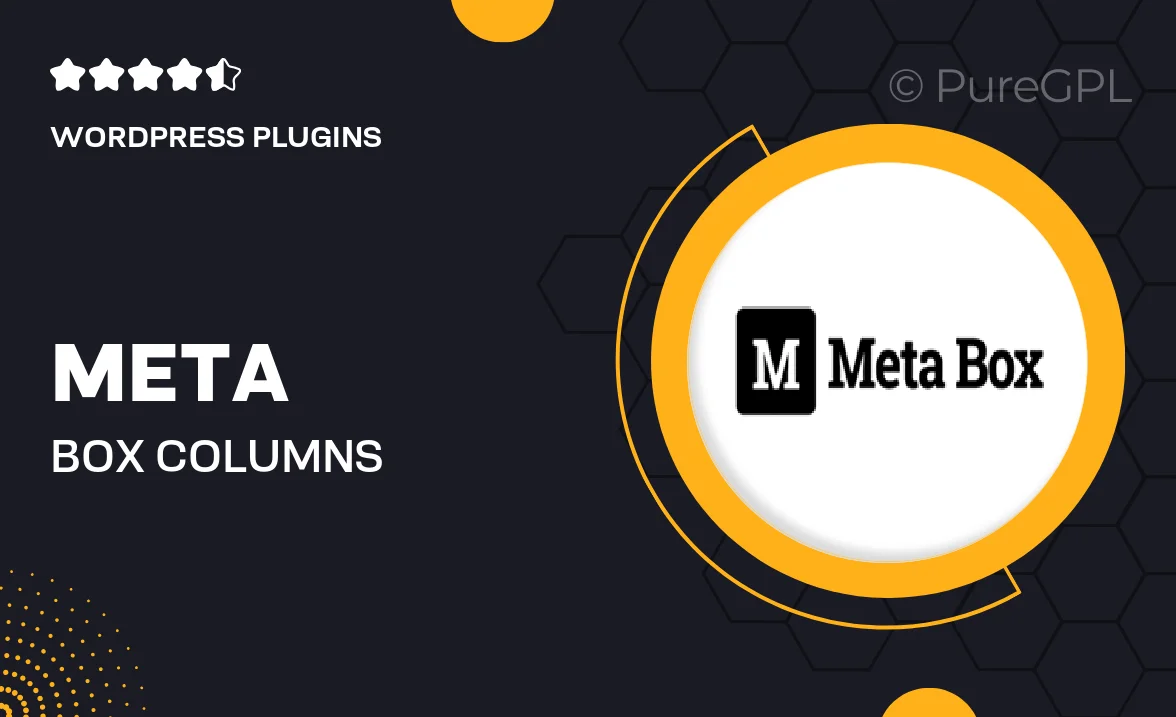 Meta box | Columns