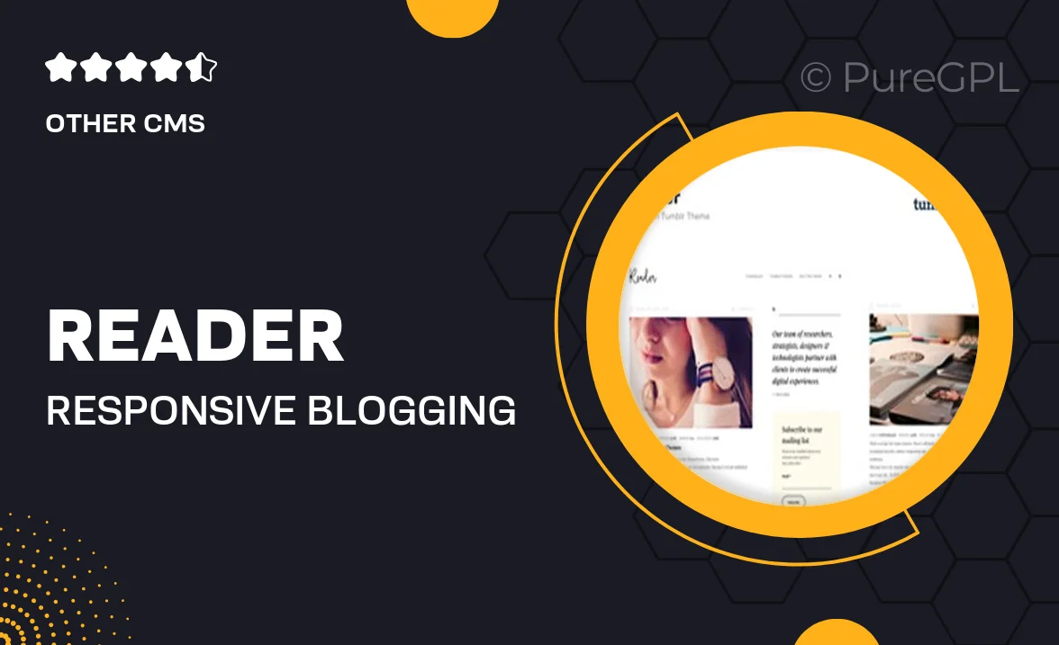 Reader | Responsive Blogging Tumblr Theme