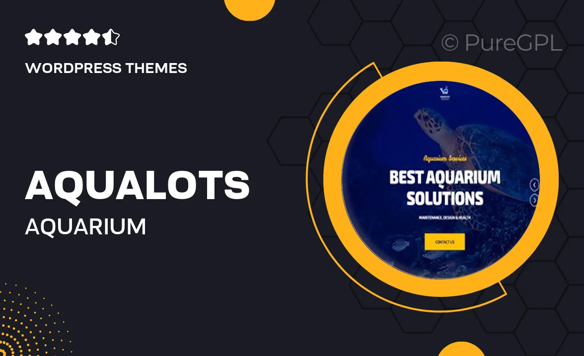 Aqualots | Aquarium Installation and Maintanance Services WordPress Theme