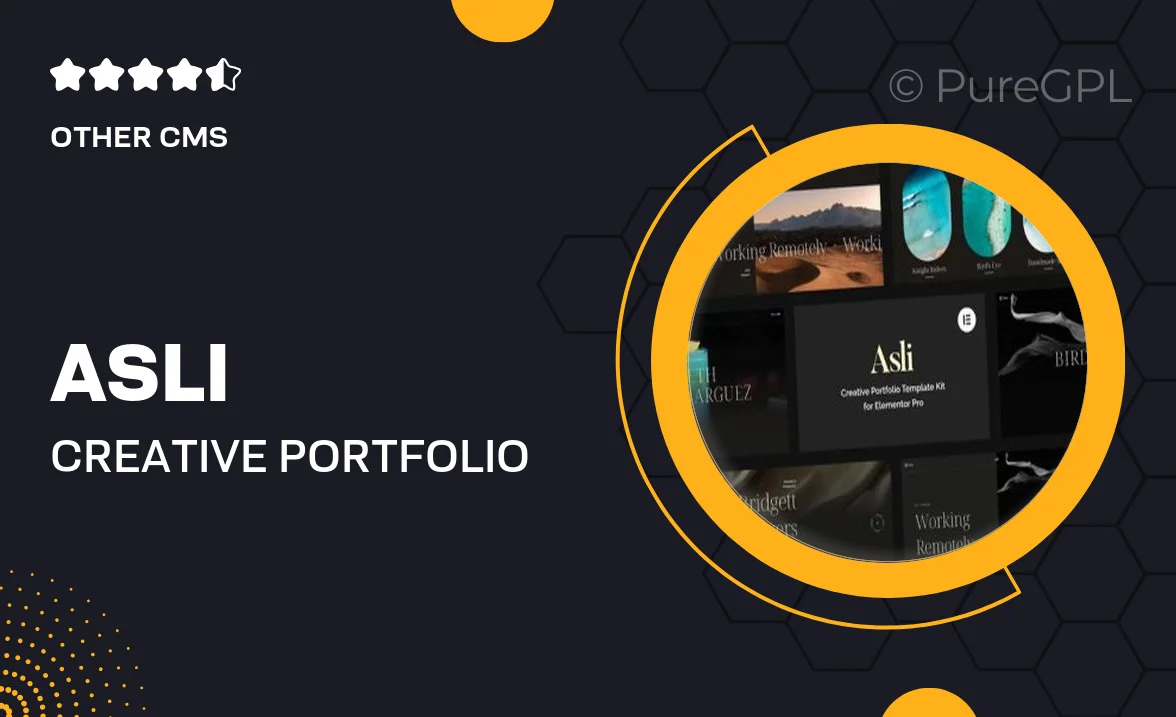 Asli – Creative Portfolio Elementor Pro Template Kit