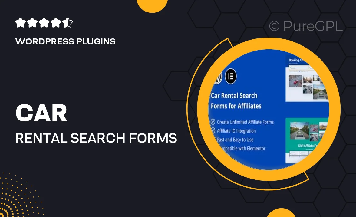 Car Rental Search Forms for Affiliates