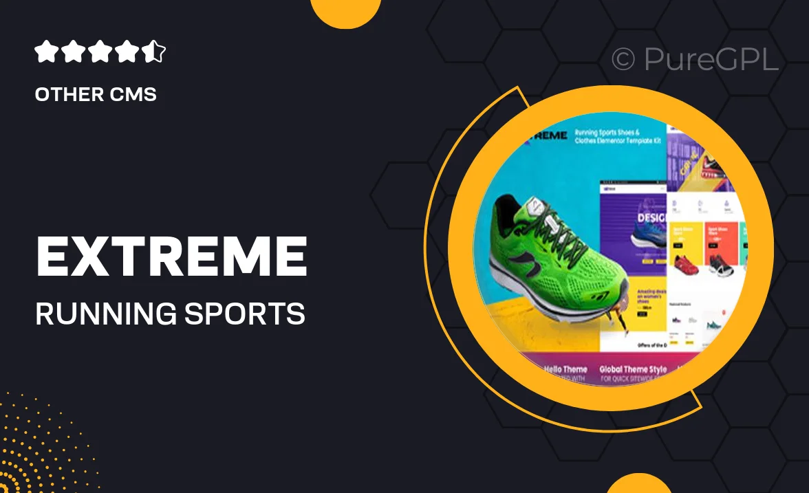 Extreme – Running Sports Shoes & Clothes Elementor Template Kit