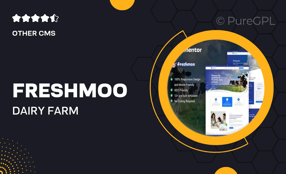 Freshmoo – Dairy Farm Elementor Pro Template Kit