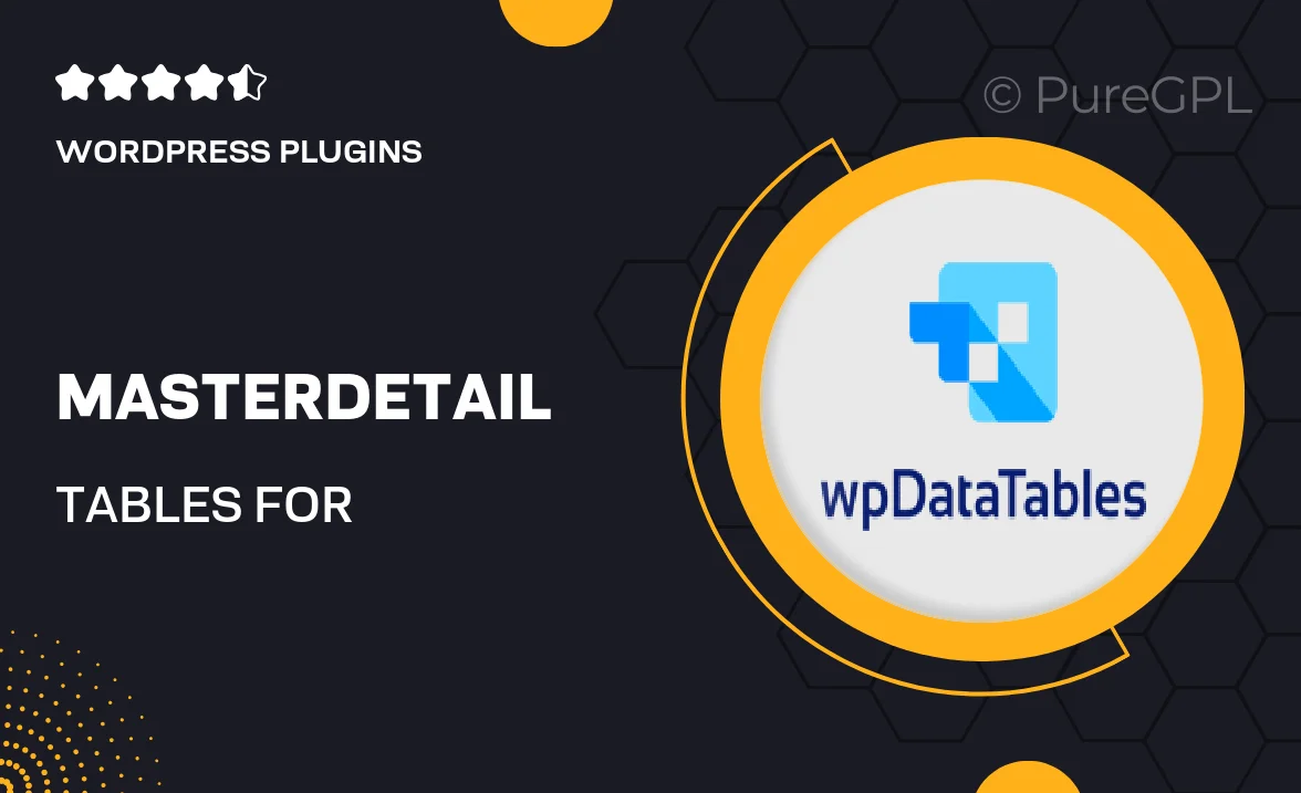 Master-Detail Tables for wpDataTables