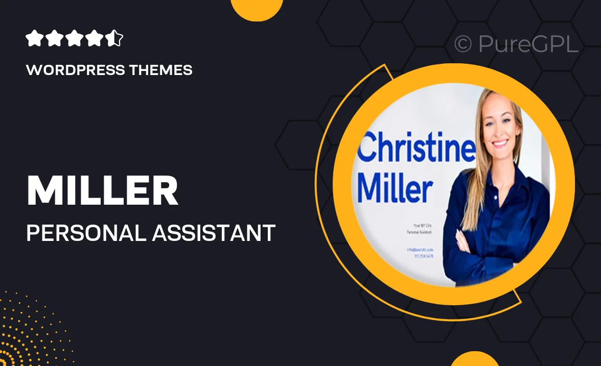 Miller | Personal Assistant & Administrative Services WordPress Theme