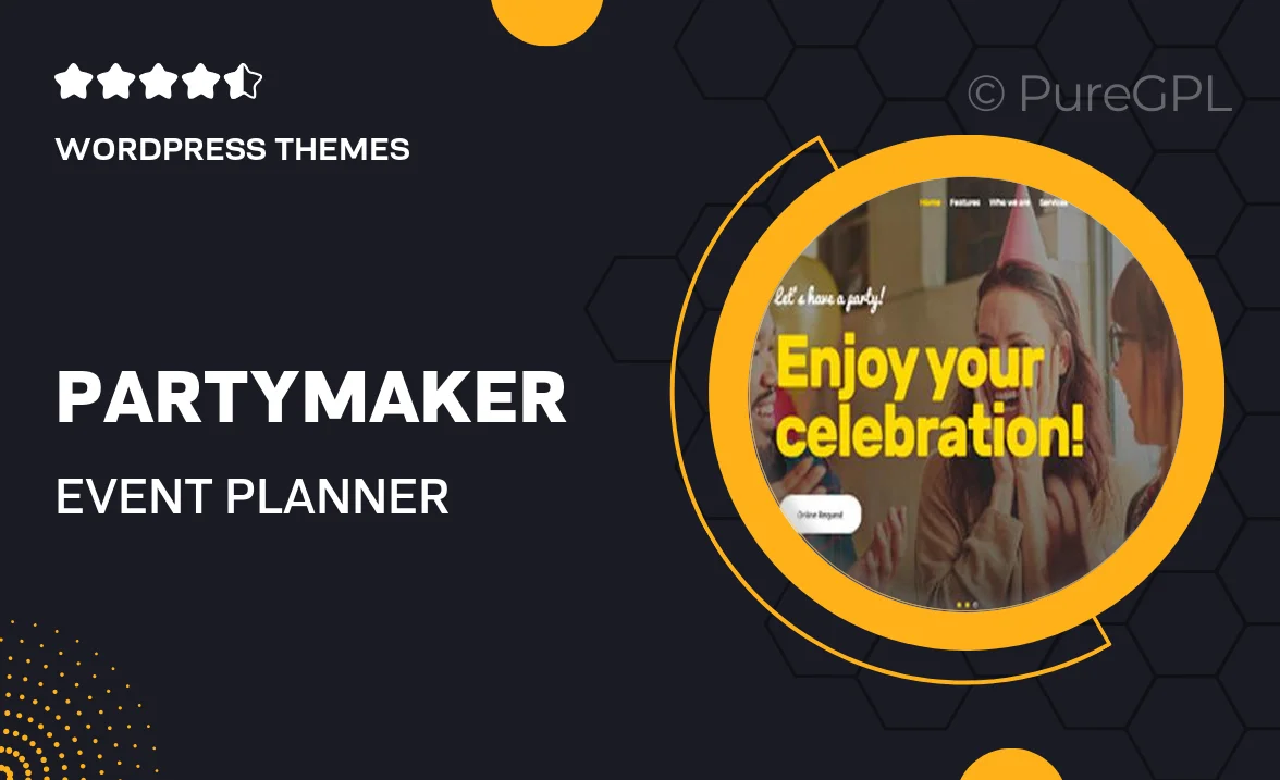 PartyMaker | Event Planner & Wedding Agency WordPress Theme