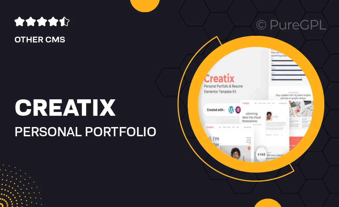 Creatix – Personal Portfolio & Resume Elementor Template Kit