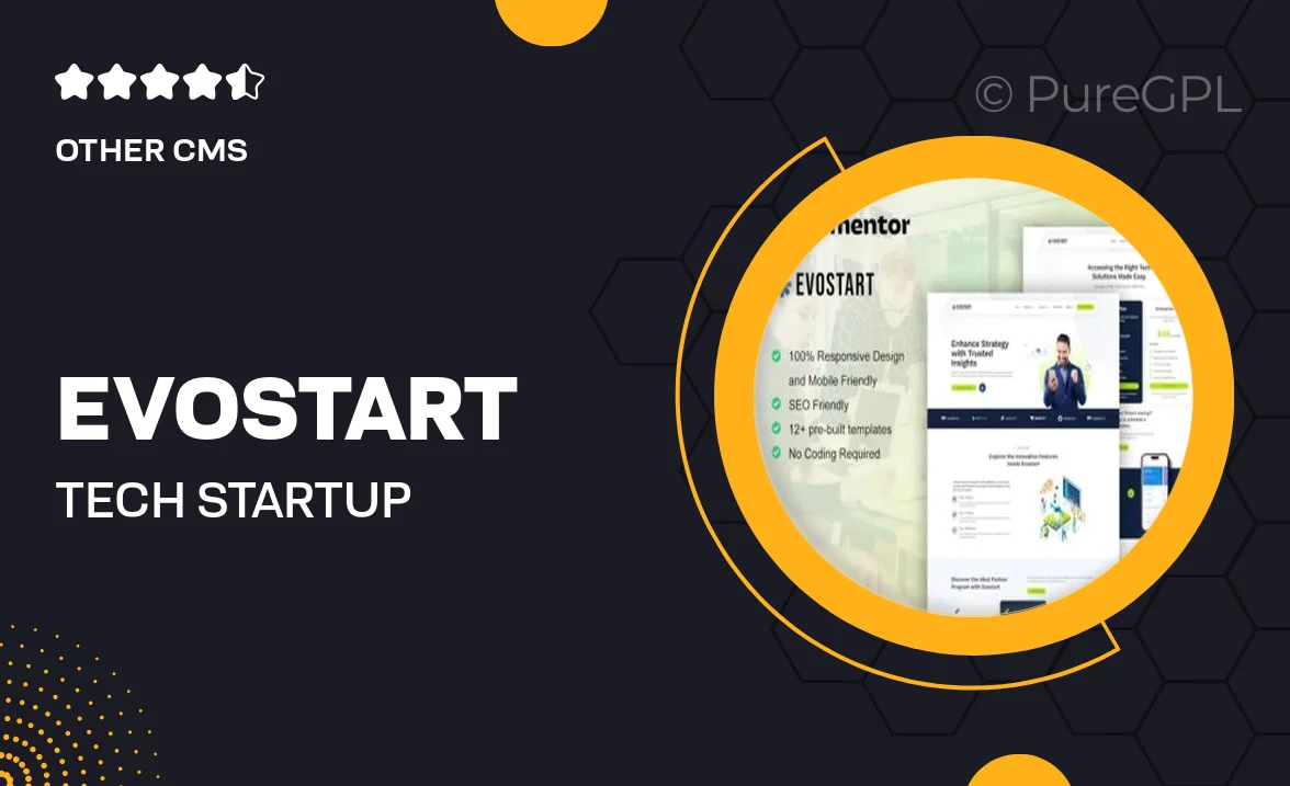 Evostart – Tech Startup Company Elementor Pro Template Kit