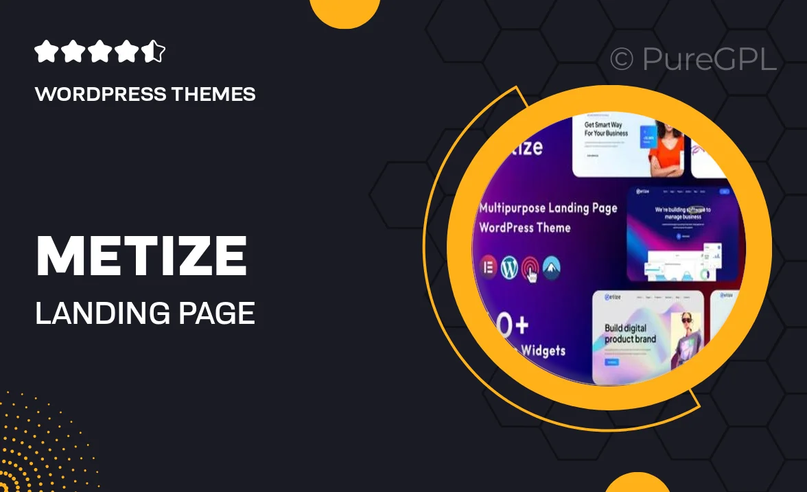 Metize – Landing Page WordPress Theme