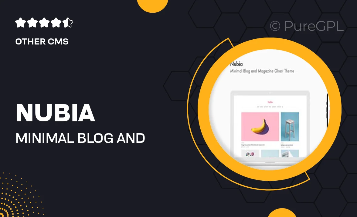 Nubia – Minimal Blog And Magazine Ghost Theme