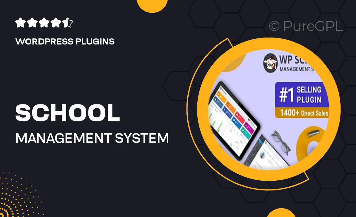 School Management System for WordPress