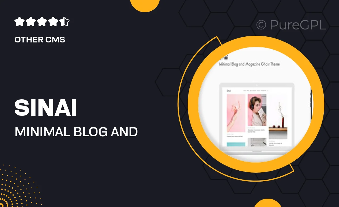 Sinai – Minimal Blog And Magazine Ghost Theme