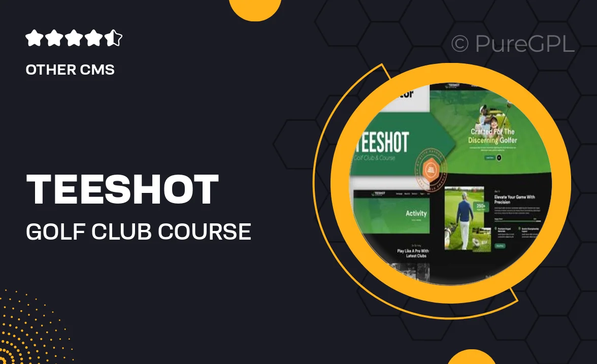 Teeshot – Golf Club & Course Elementor Template Kit