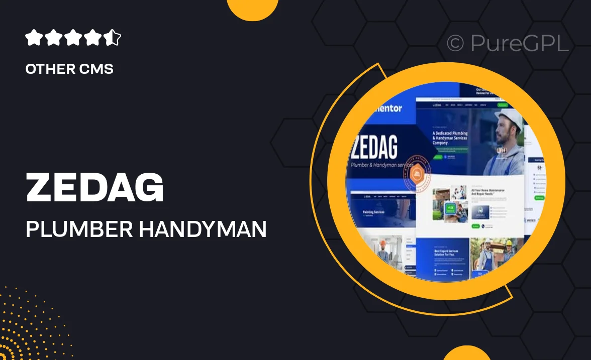 Zedag – Plumber & Handyman Services Elementor Pro Template Kit