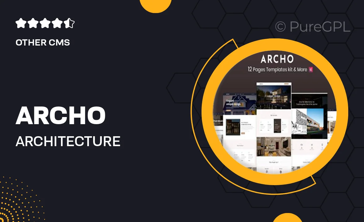 Archo – Architecture & Interior Elementor Template Kit