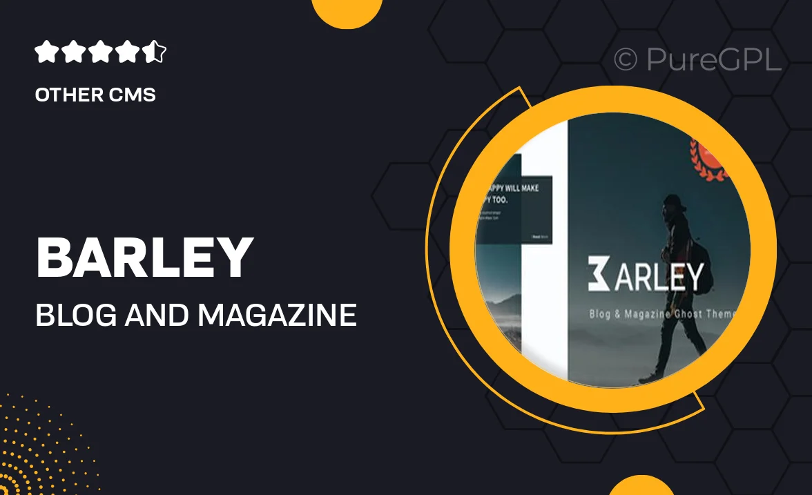 Barley – Blog and Magazine Ghost Theme