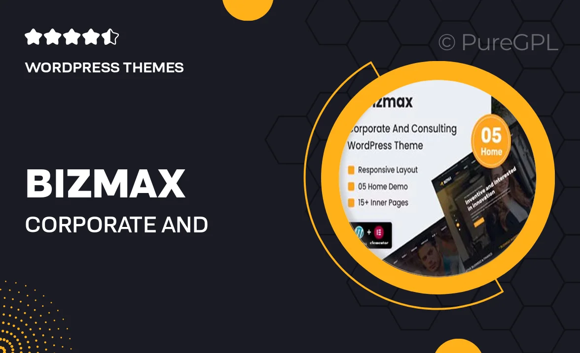 Bizmax – Corporate And Consulting Business WordPress Theme