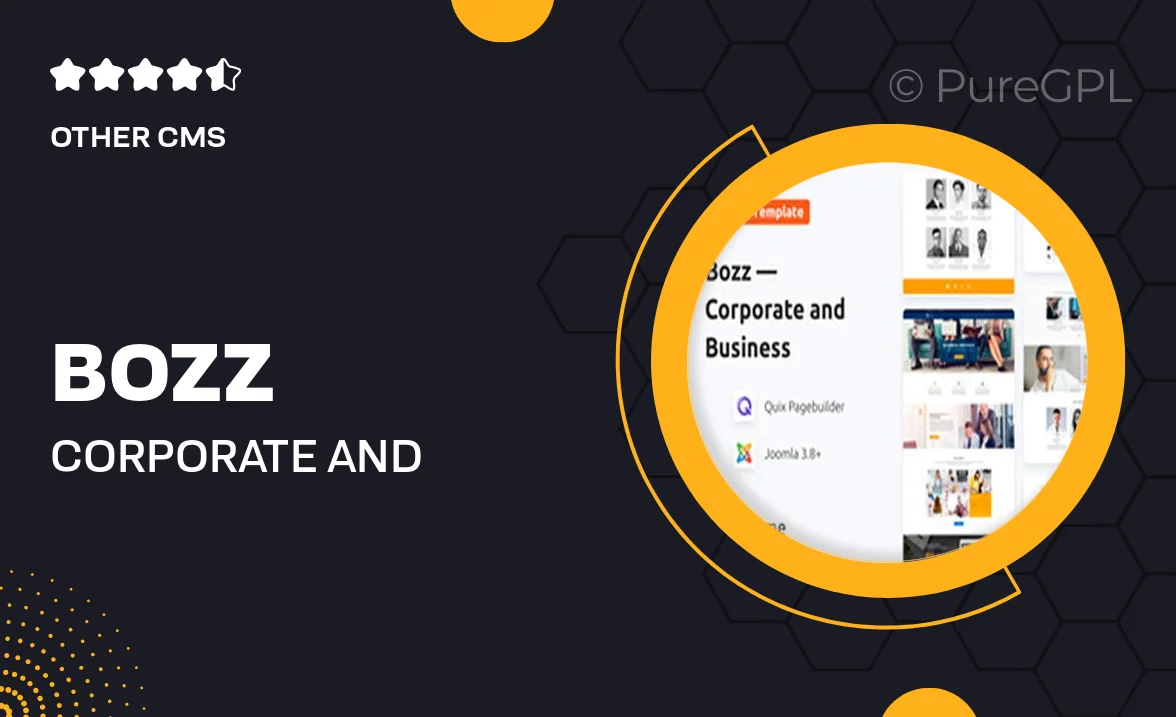 Bozz – Corporate and Business Responsive Joomla Template