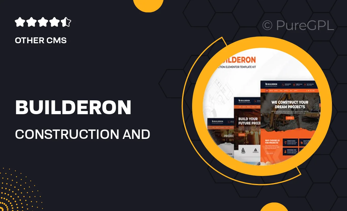 Builderon – Construction And Industry Elementor Template Kit