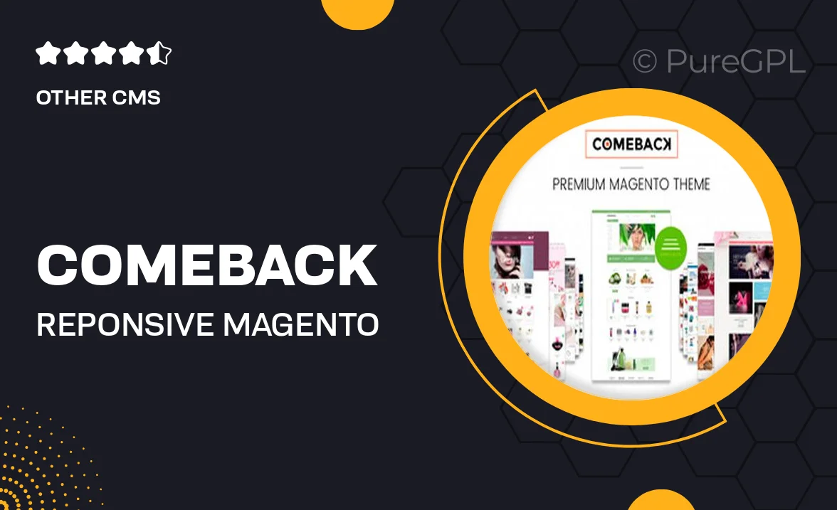 Comeback Reponsive Magento Theme CE 1.9 & 2