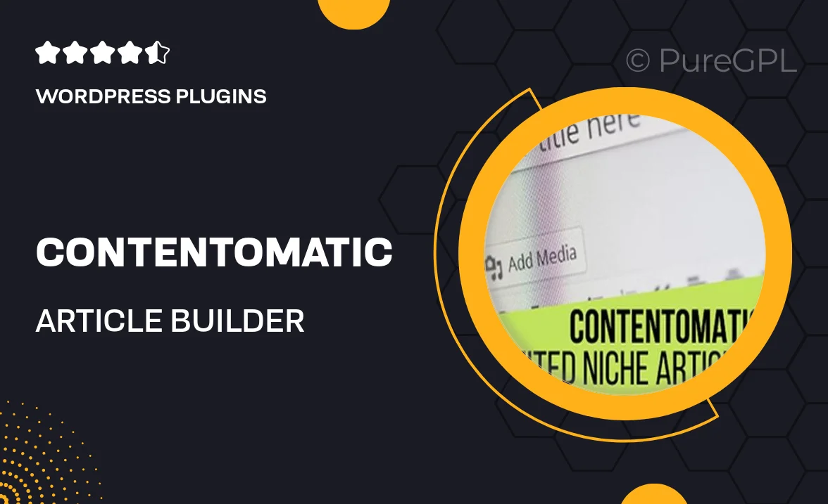 Contentomatic – Article Builder & Article Forge Post Generator Plugin for WordPress