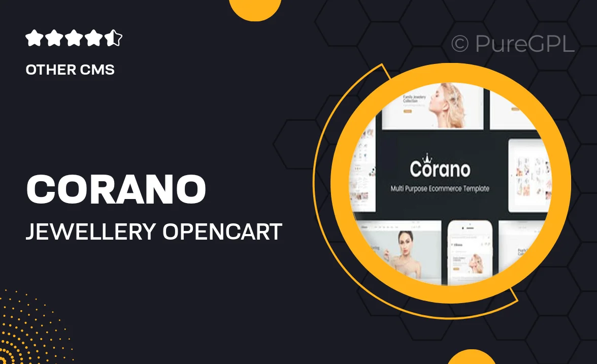 Corano – Jewellery OpenCart Theme