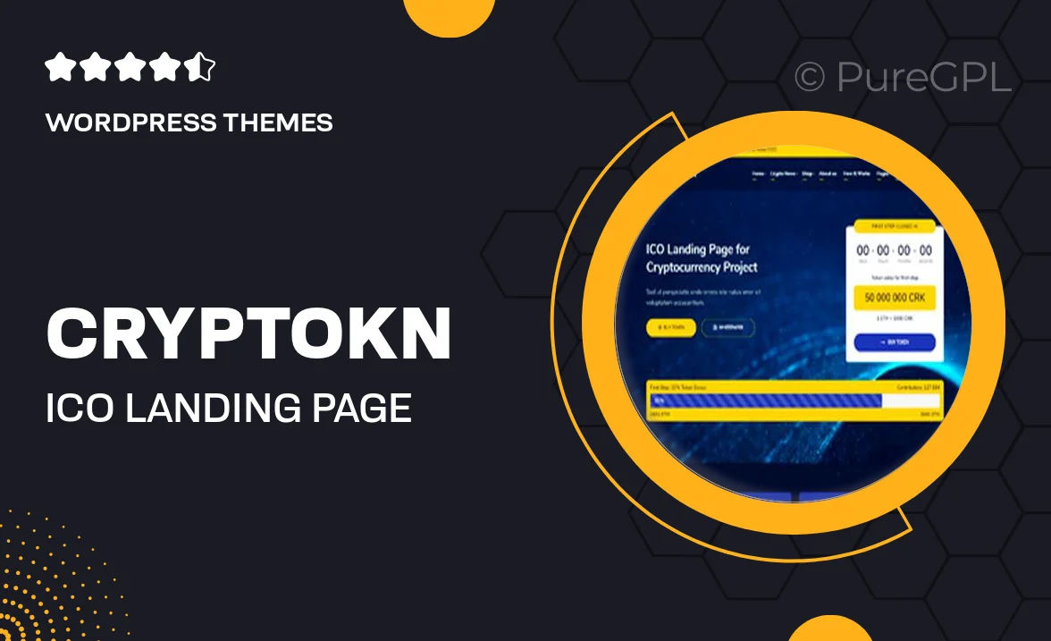 Cryptokn – ICO Landing Page & Cryptocurrency WordPress Theme