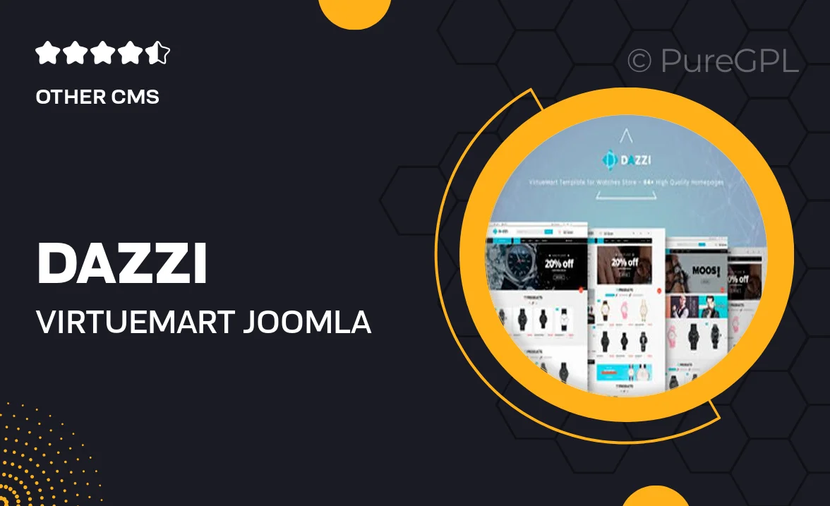 Dazzi VirtueMart Joomla Template For Watches Store