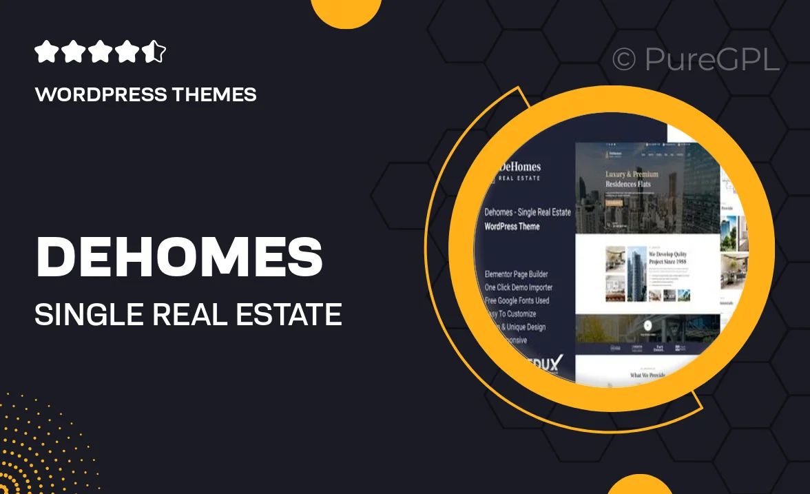 Dehomes – Single Real Estate WordPress Theme