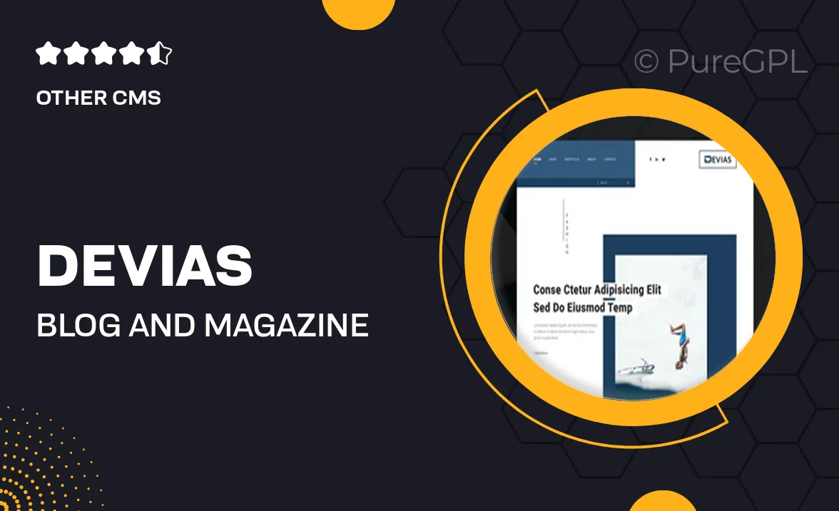 Devias – Blog and Magazine Joomla Theme