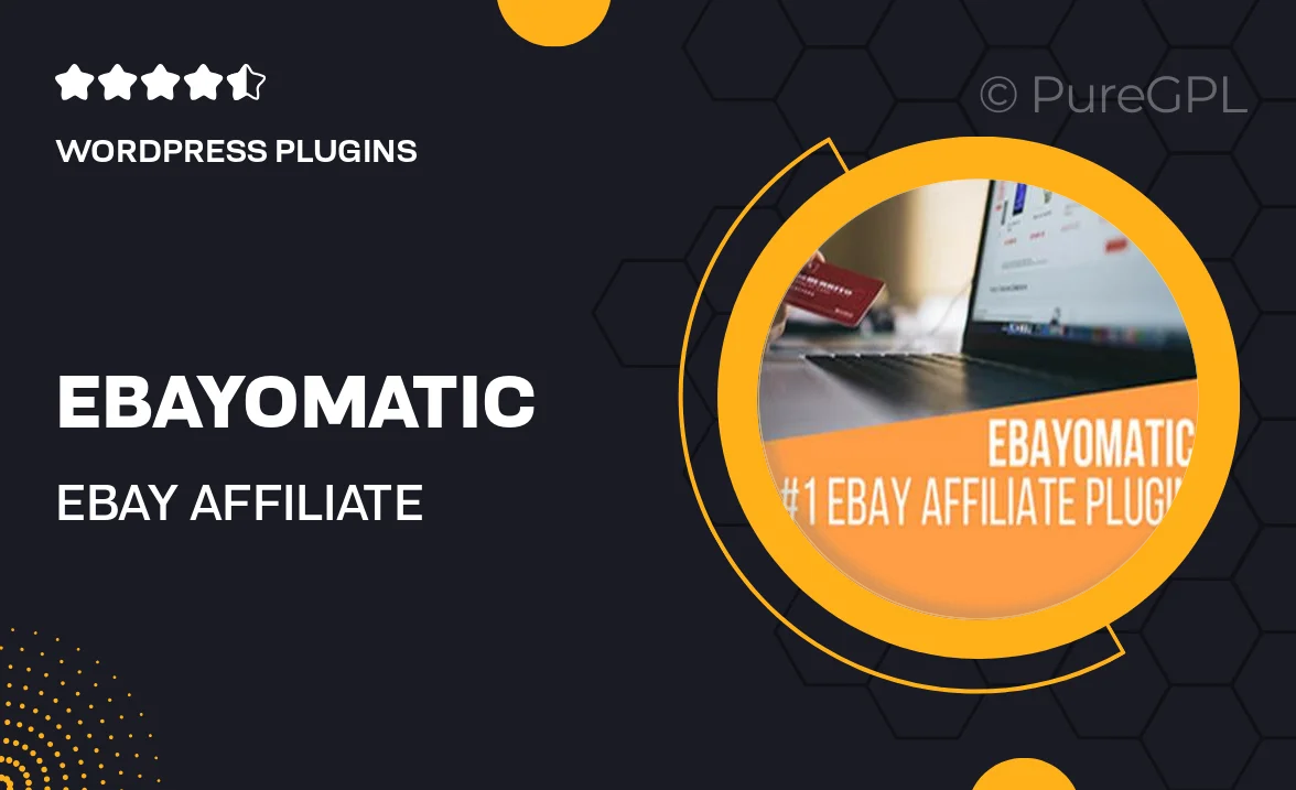 Ebayomatic – Ebay Affiliate Automatic Post Generator WordPress Plugin