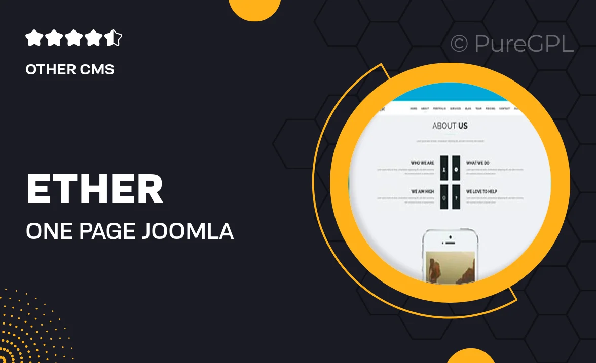 Ether – One Page Joomla Template