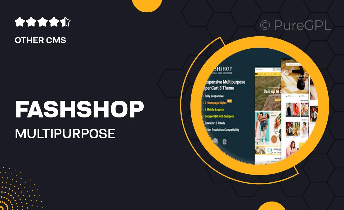 FashShop – Multipurpose OpenCart 3 Theme