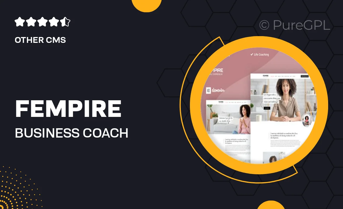 Fempire – Business Coach Elementor Pro Template Kit