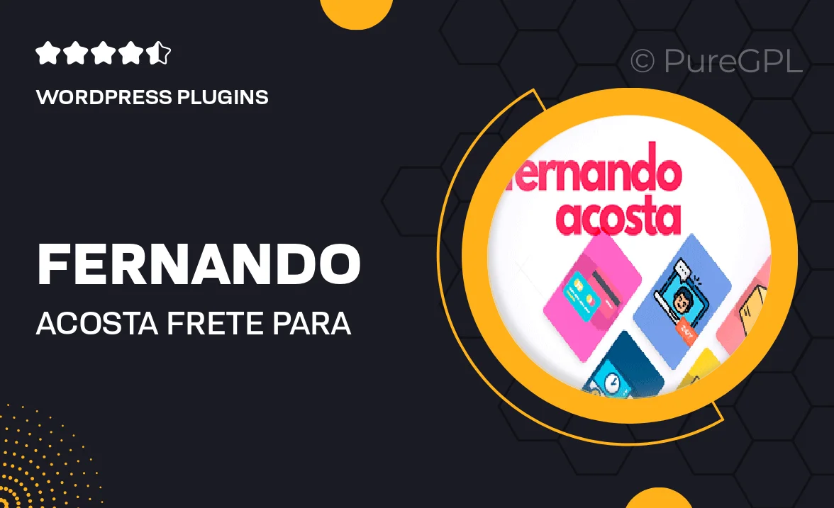 Fernando Acosta | Frete para Marketplace WooCommerce