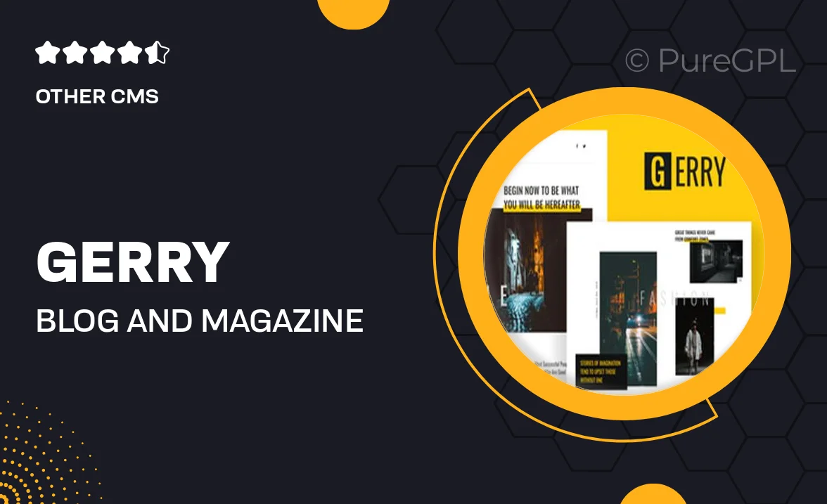 Gerry – Blog and Magazine Ghost Theme