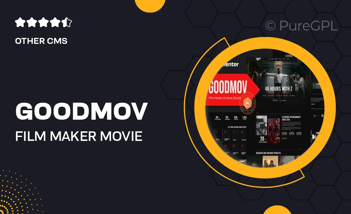 Goodmov – Film Maker & Movie Studio Elementor Template Kit